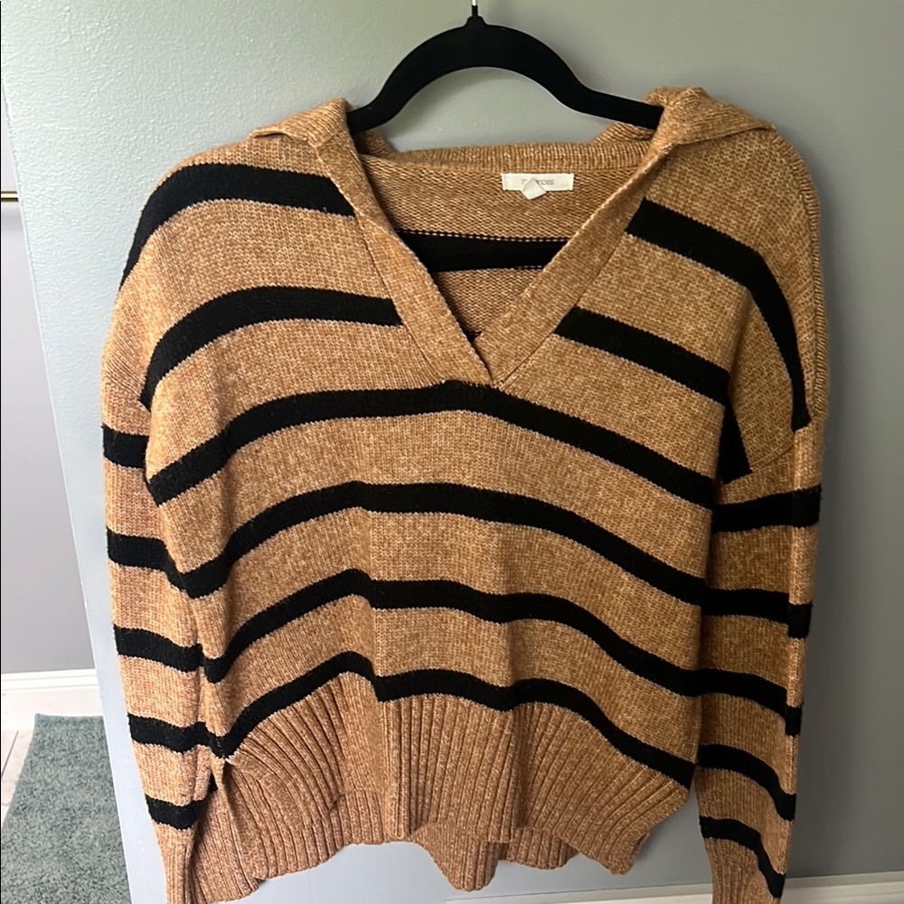 Striped Yellow and Black Women's Sweater